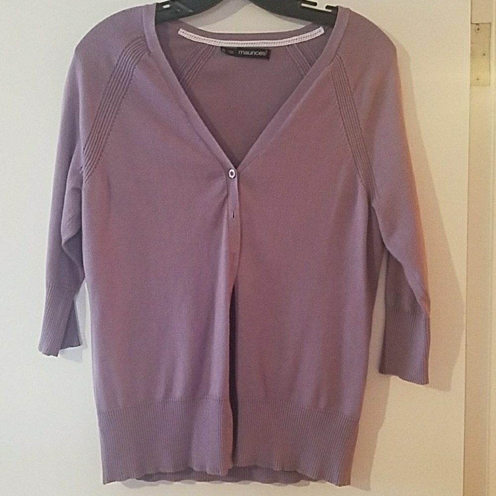 Maurices purple lavender button up cardigan 0 XL